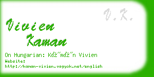 vivien kaman business card